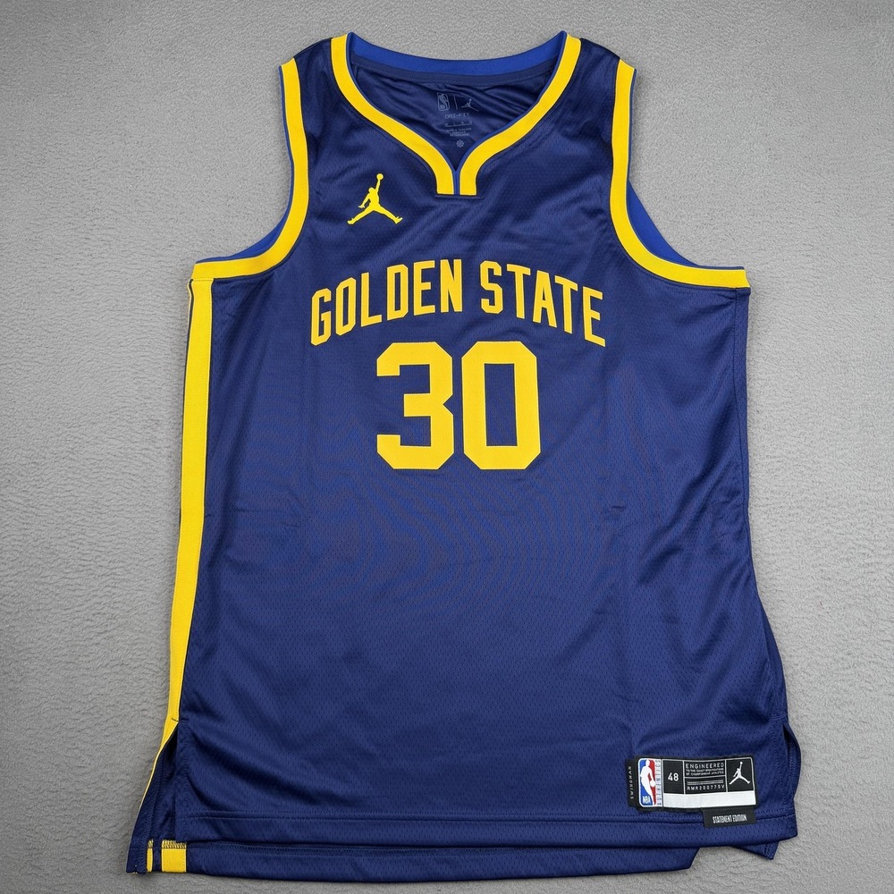 Stephen Curry Golden State Warriors Jersey Mens Large Blue NBA Nike Dri-FIT $120
